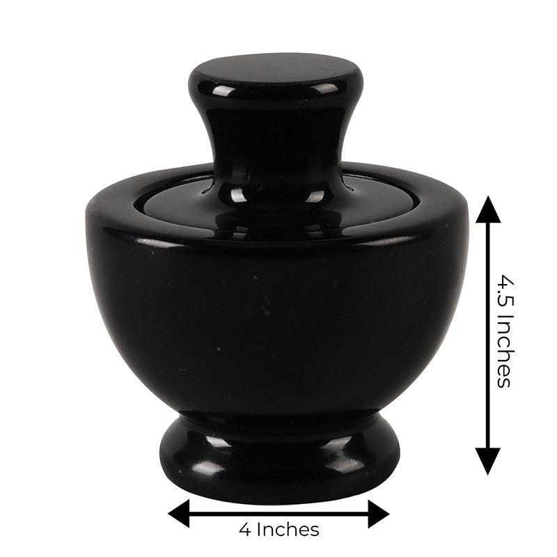 Big Mortar and Pestle 4x4.5 Inches - Grinder for Spices